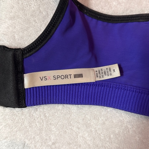 VSX Vibrant Purple and Black Sports Bra - Picture 3 of 3
